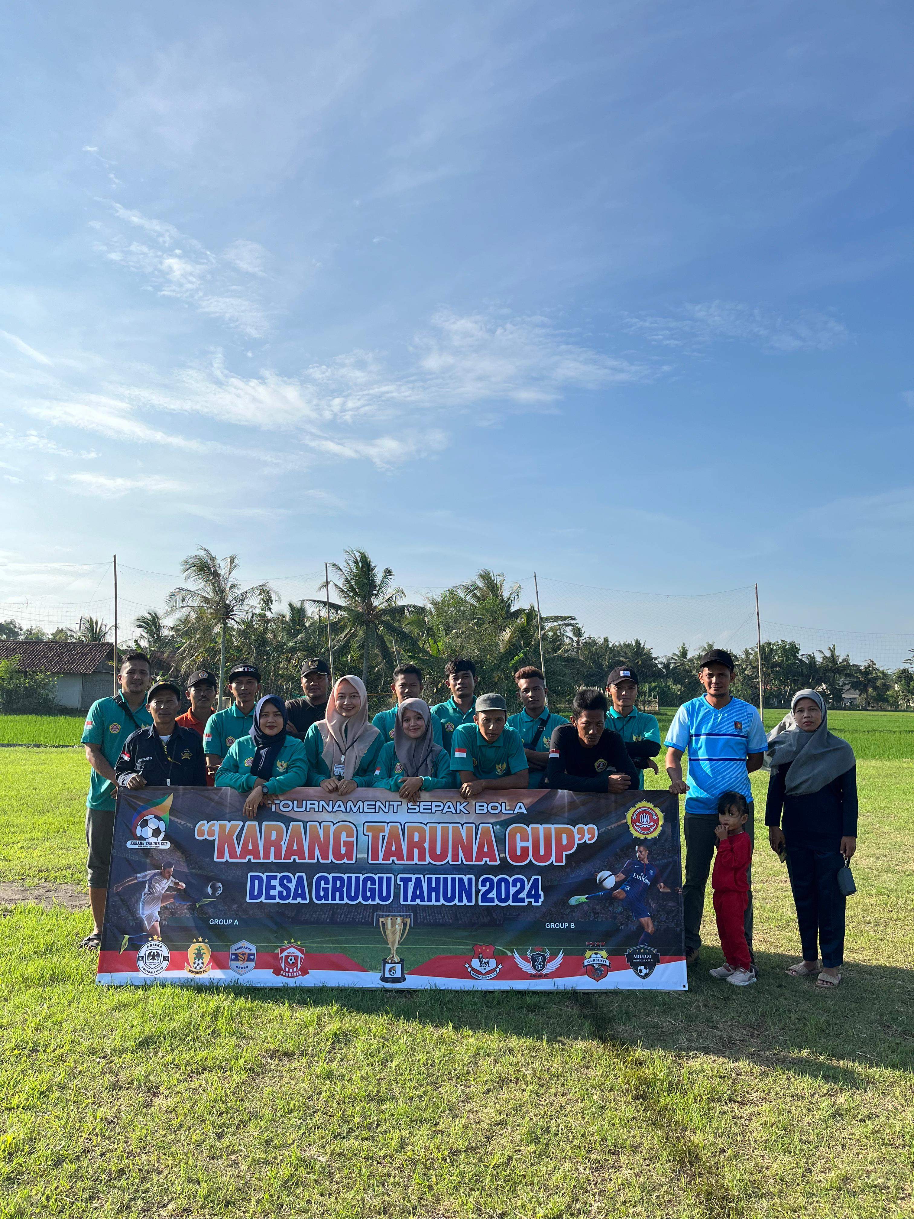 Pembukaan Turnamen Sepak Bola Tingkat Desa Grugu Tanggal 7 Juli Tahun 2024